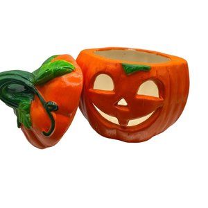 Halloween Votive Tealight Candle Holder Pumpkin Jack-o-lantern Fall Autumn Decor